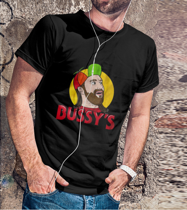 Bussy’s Multicolor Cap Cartoon Character T-Shirt