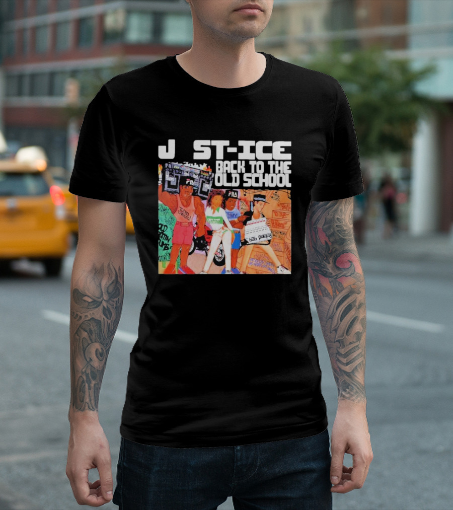 J St-Ice Back to the Old School Fila Boombox Graffiti T-Shirt