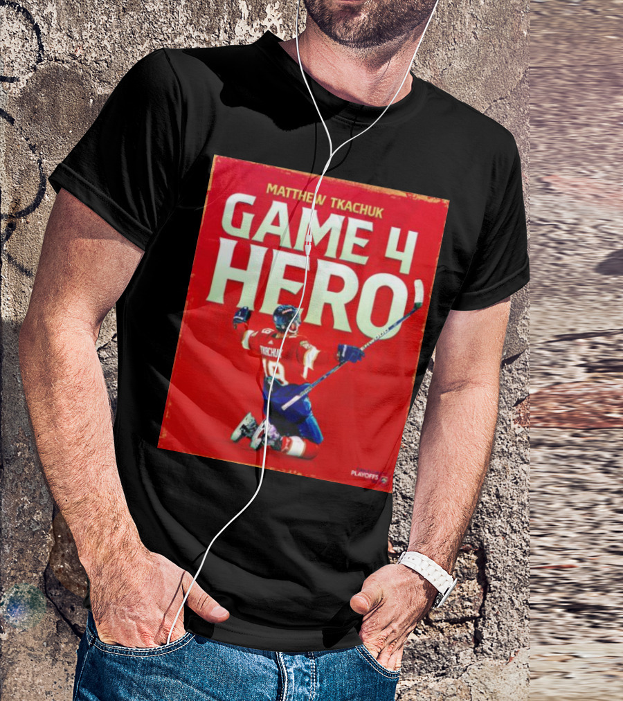 Matthew Tkachuk Game 4 Hero Playoffs T-Shirt