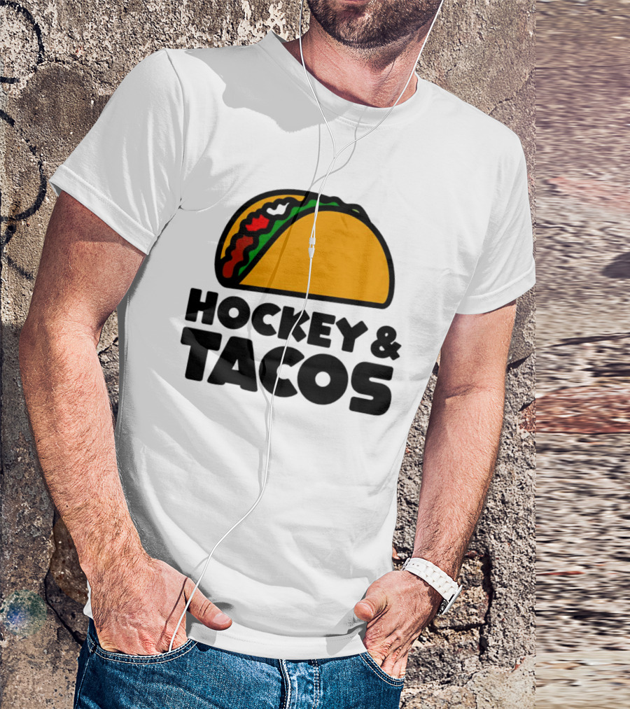 Hockey And Tacos Bold Fun Combo T-Shirt