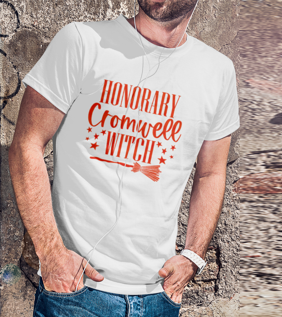 Honorary Cromwell Witch Halloween Hocus Pocus Inspired Broom Stars T-Shirt