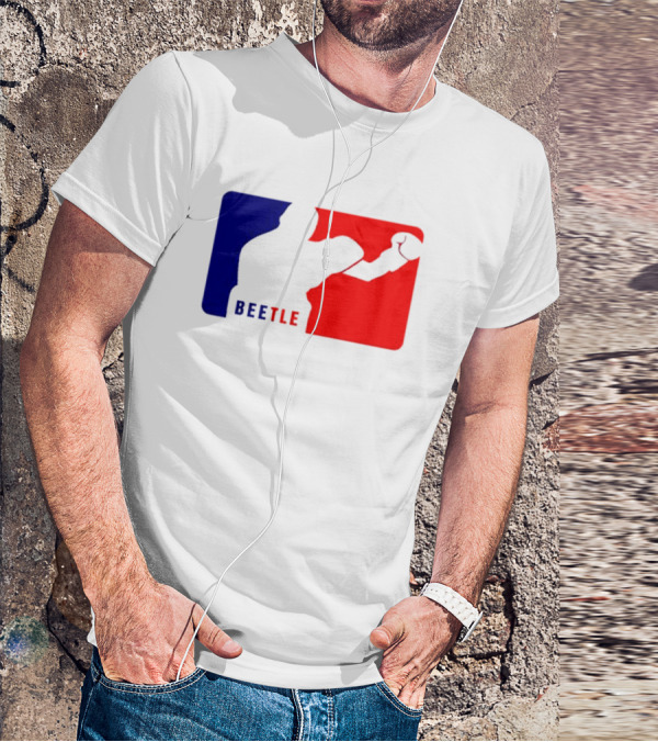 Beetle Boxing Silhouette In Red And Blue NBA T-Shirt