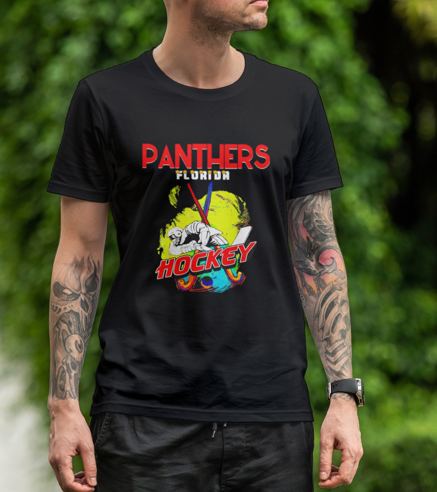 Panthers Florida Hockey Bold Colorful T-Shirt