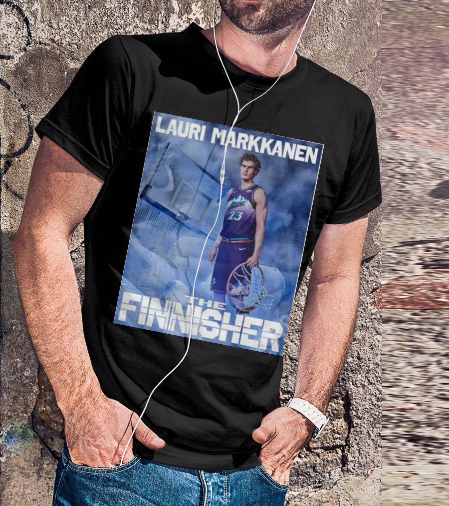 Lauri Markkanen The Finisher Basketball Ice Blue T-Shirt