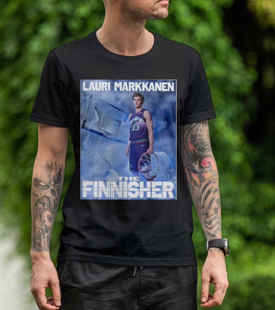Lauri Markkanen The Finisher Basketball Ice Blue T-Shirt