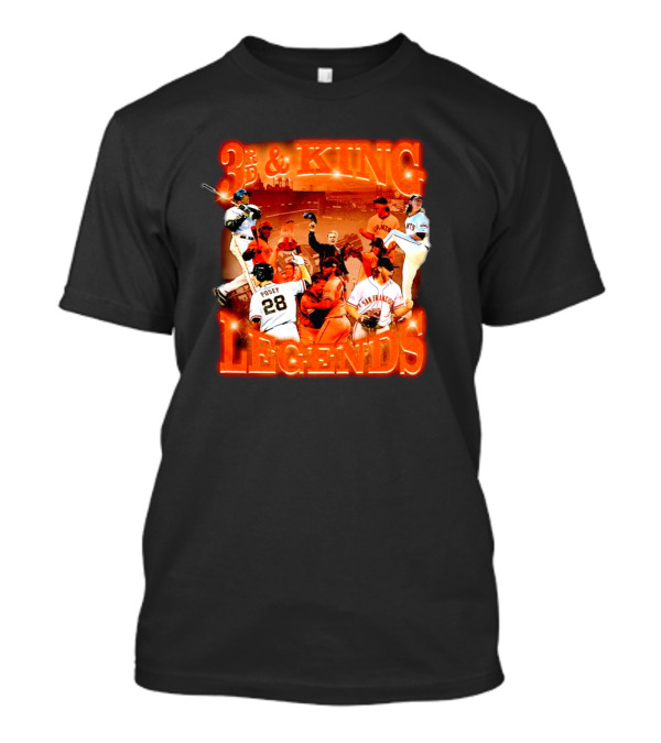 3rd And King Legends San Francisco Giants Baseball Icons T-Shirt