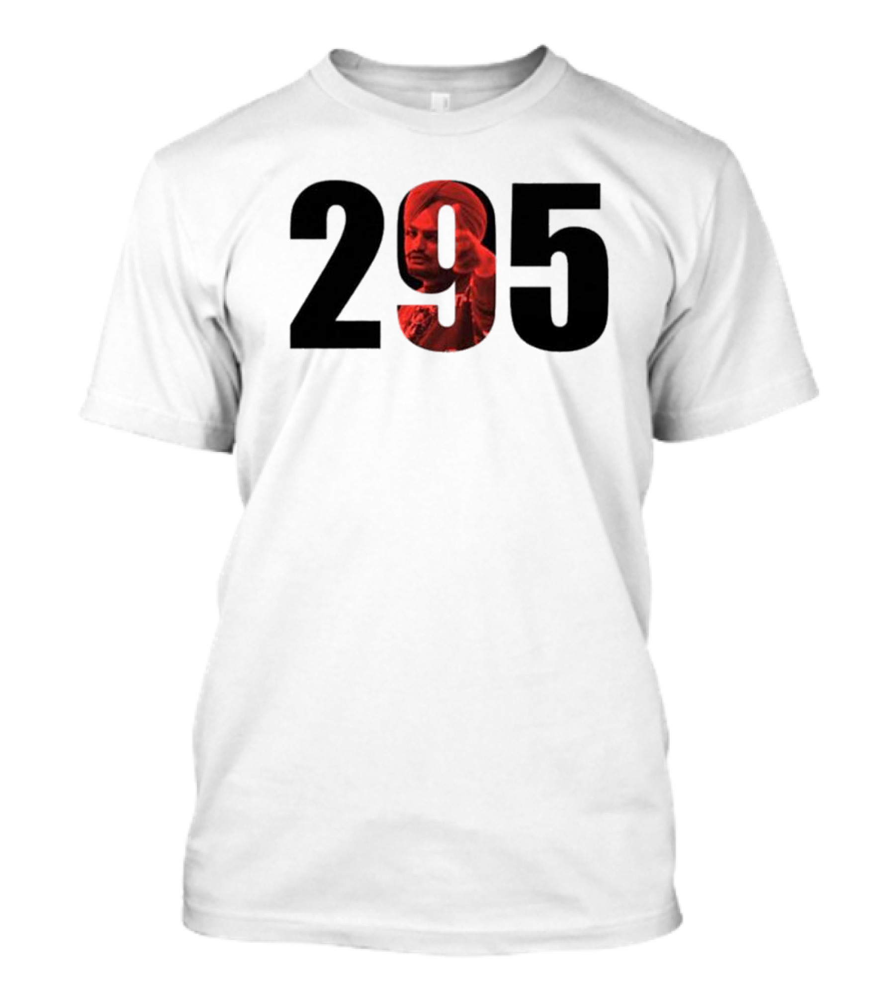 Sidhu Moose Wala 295 Black And Red T-Shirt