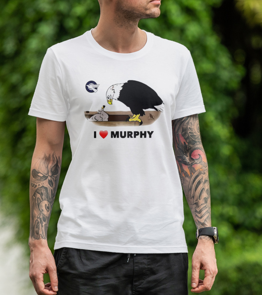 Eagle I Love Murphy Heart Symbol With Nest And Stork T-Shirt