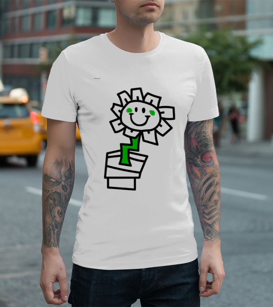 Green Day Kerplunk Smiling Flower with Black and Green T-Shirt