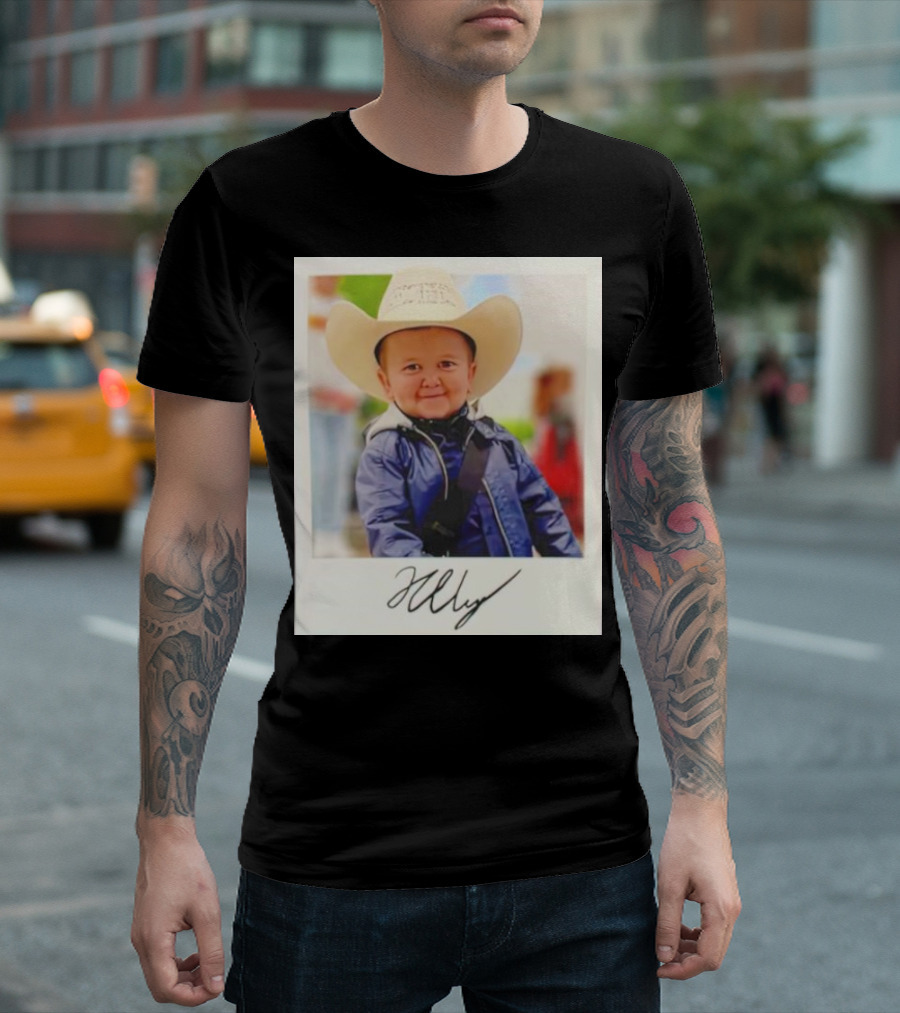 Hasbulla Magomedov Cowboy Polaroid Signature Image T-Shirt