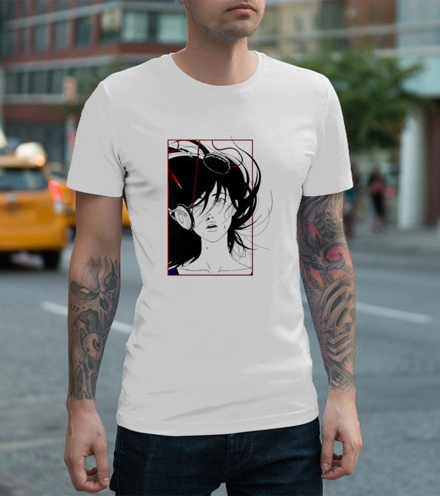 Mass Of Fermenting Dregs Headphones Red Lines Anime T-Shirt