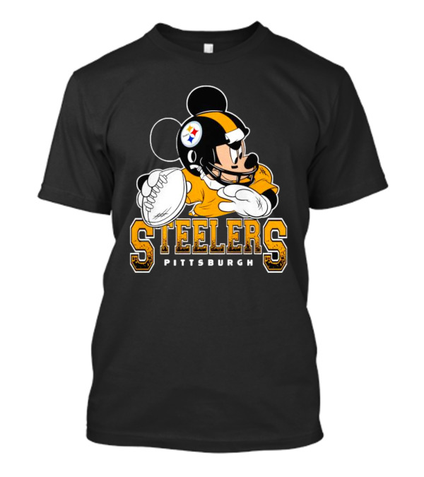 Pittsburgh Steelers Mickey Mouse NFL Football Quarterback T-Shirt