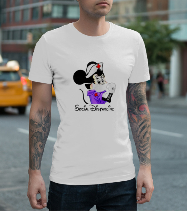 Minnie Mouse Nurse Social Distancing T-Shirt