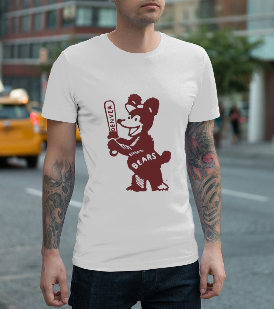 Denver Bears Vintage Colorado Rockies Baseball Mascot T-Shirt