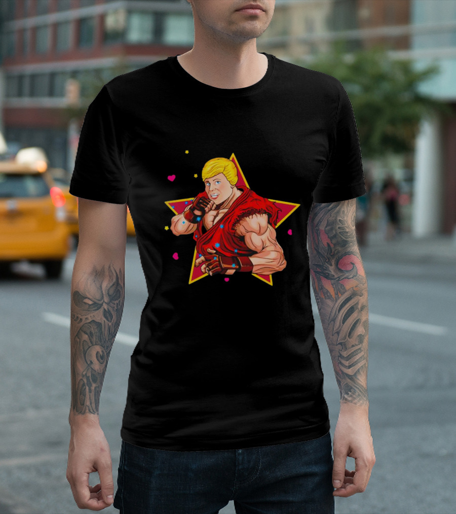 Ken Hadouken Star Power Fighter Red Attire T-Shirt