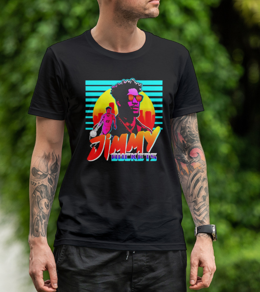 Jimmy Buckets Retro Neon Basketball Player T-Shirt