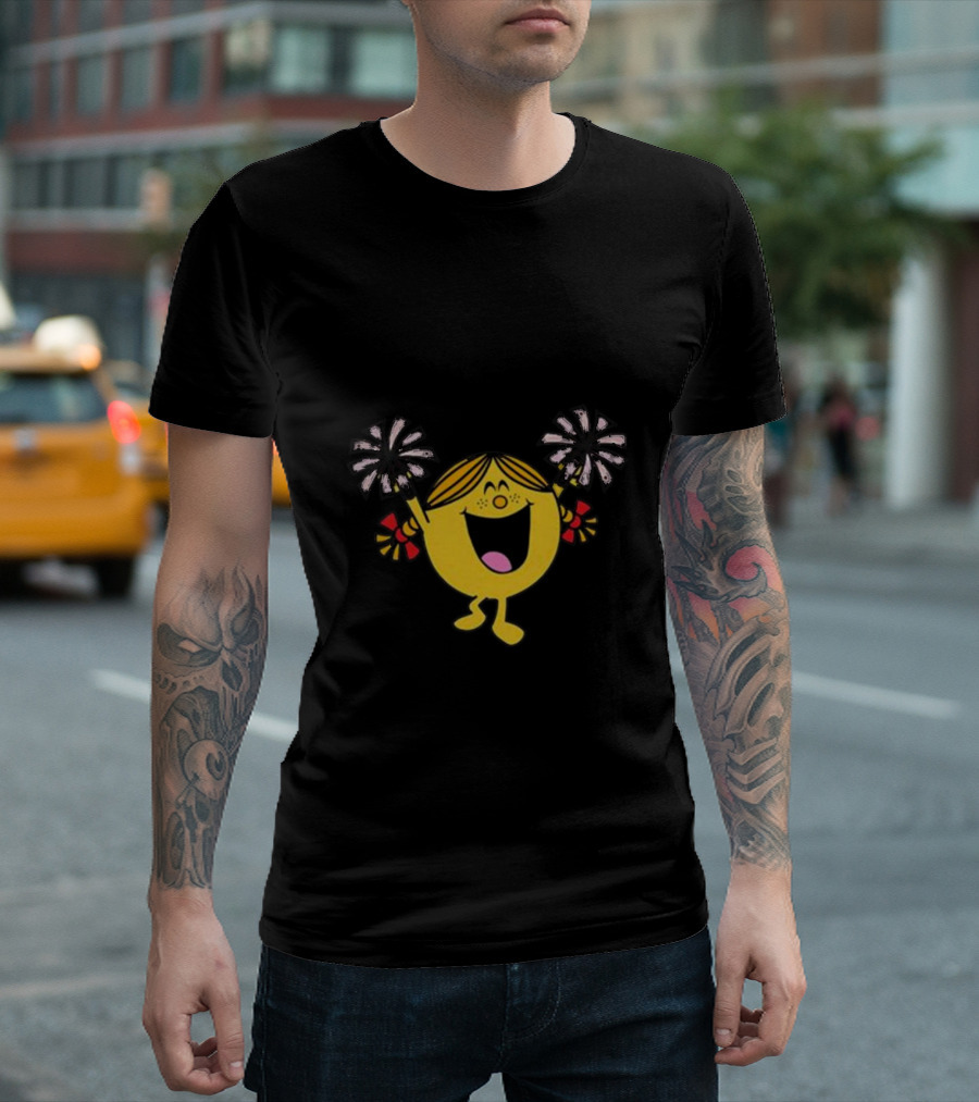 Little Miss Cheerleader Enthusiastic Pom-Pom Dance T-Shirt