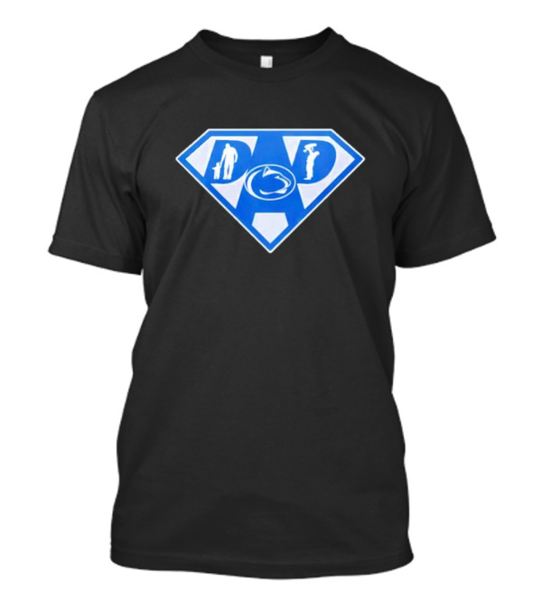 Penn State Nittany Lions Dad Superhero Emblem T-Shirt