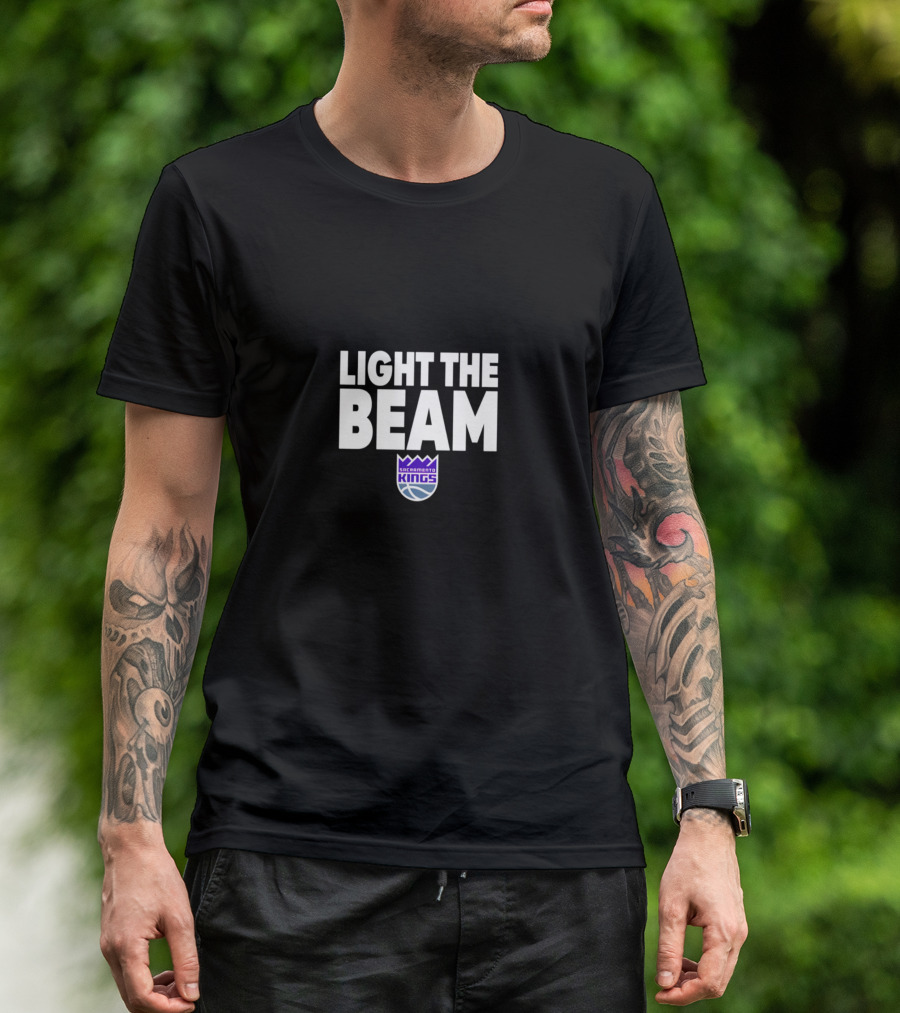 Light The Beam Sacramento Kings Basketball Team T-Shirt