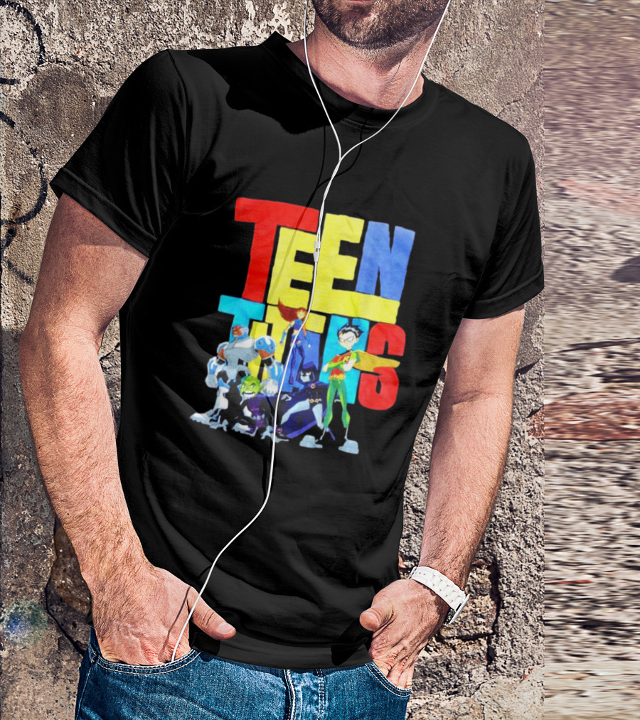 Teen Titans Cartoon Characters Group Pose T-Shirt