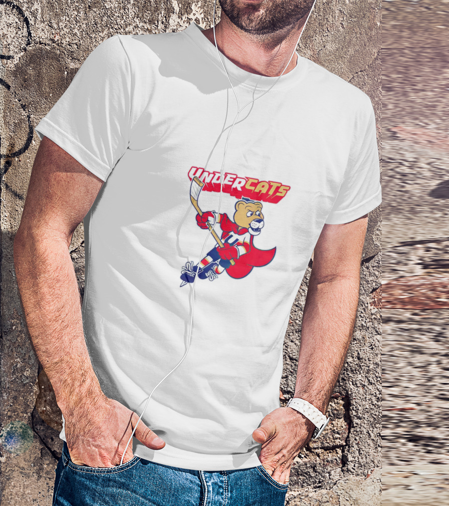 Undercats Florida Panthers Mascot Hockey Skating Bear T-Shirt