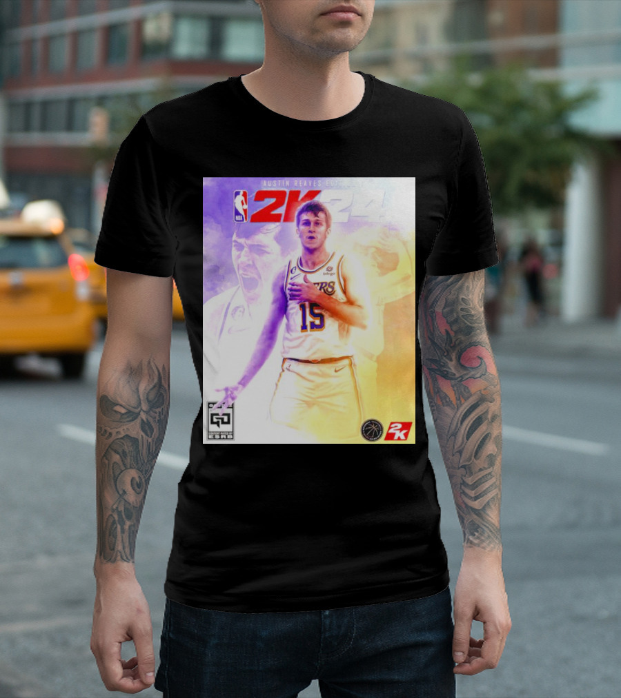 Austin Reaves 2K24 Los Angeles Lakers NBA Basketball Cover Edition T-Shirt