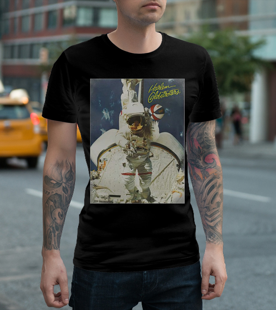 Harlem Globetrotters Astronaut Space Basketball Adventure T-Shirt