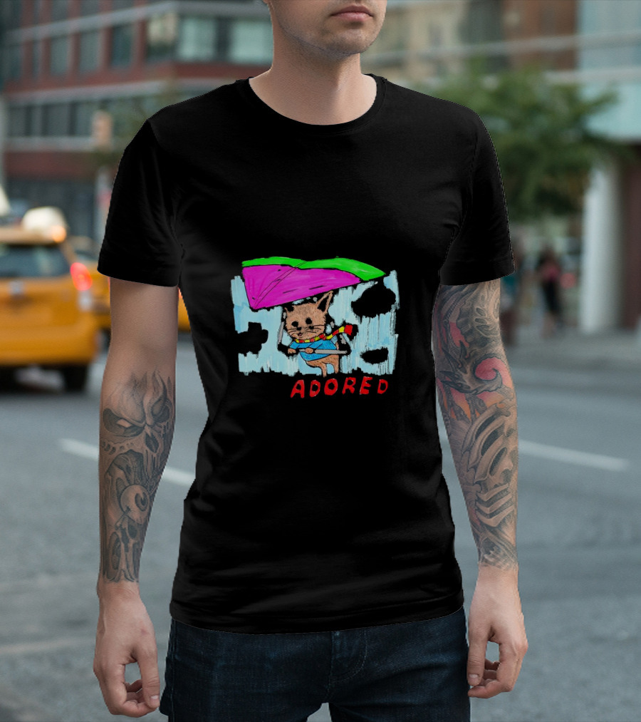 I'm Only in the Mood to Be Adored Cat with Kite and Scarf T-Shirt