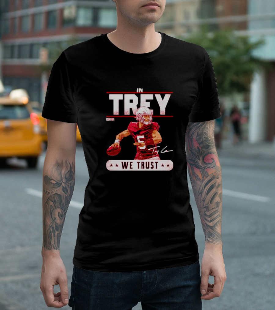 San Francisco 49ers In Trey Lance We Trust Signature NFLPA T-Shirt