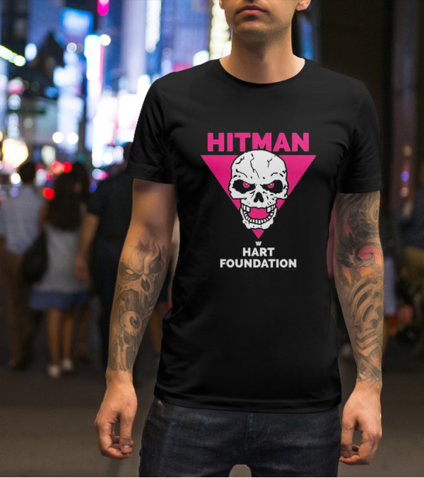 Hitman Skull Pink Triangle W Hart Foundation T-Shirt