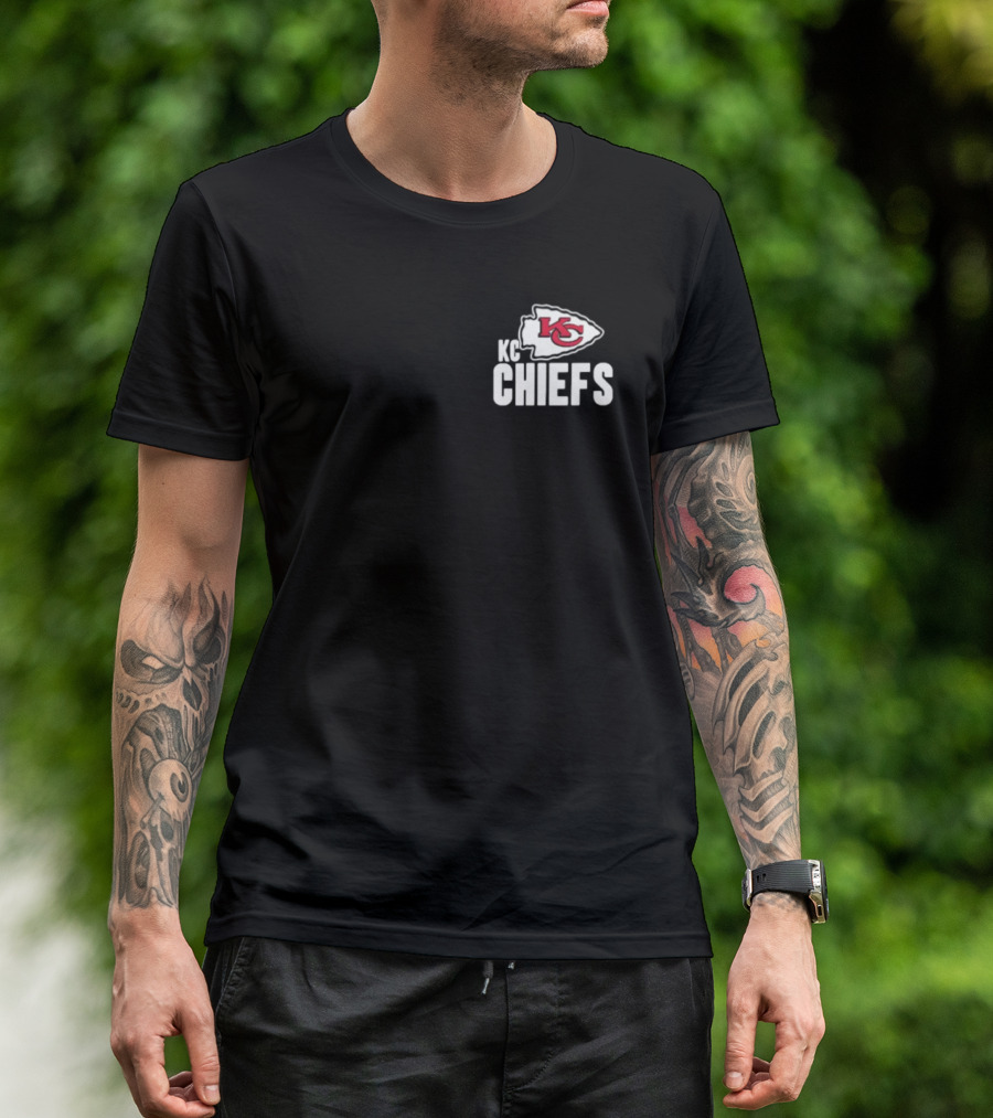 Kansas City Chiefs Anthracite Blitz Essential KC Chiefs Kingdom NFL T-Shirt