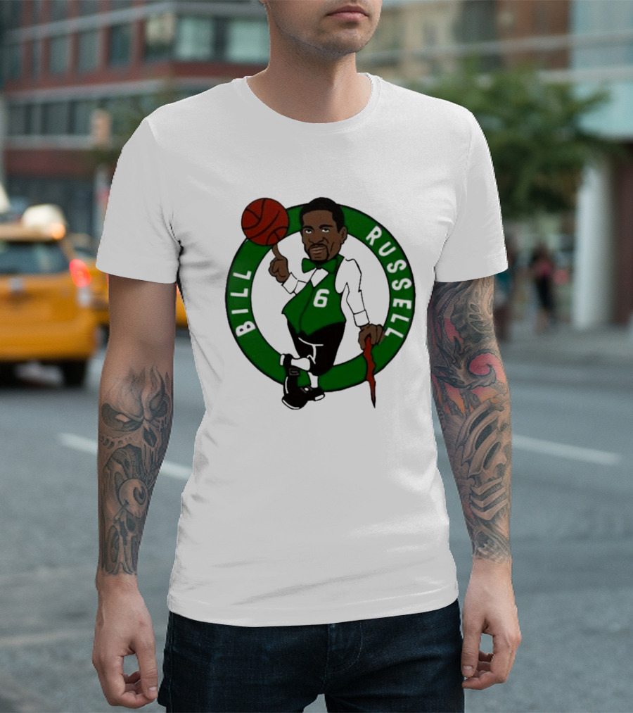 Bill Russell Nba Boston Celtics 6 Basketball T-Shirt