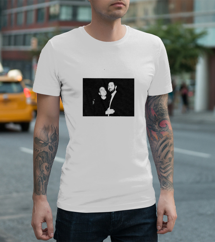 The Disgusting Brothers Rummage to Fruition Black and White Embrace T-Shirt