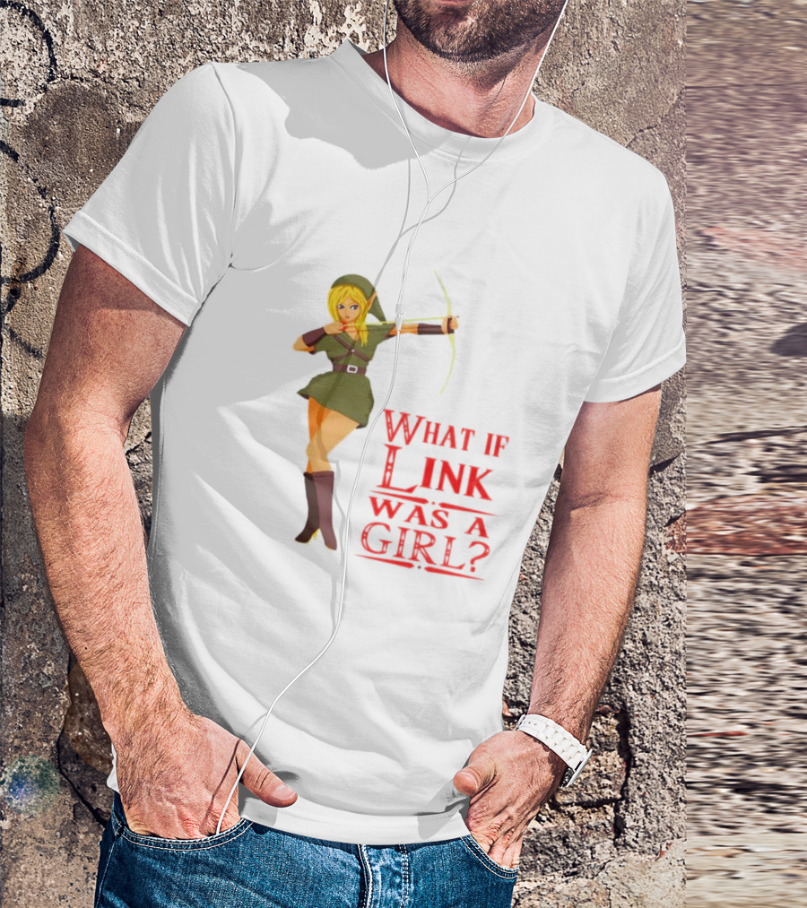 The Legend Of Zelda What If Link Was A Girl Bow And Arrow Pose T-Shirt