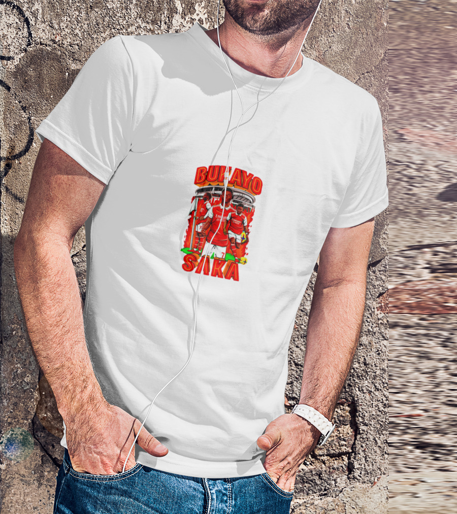 Bukayo Saka Arsenal Fire Stadium Soccer Graphics T-Shirt