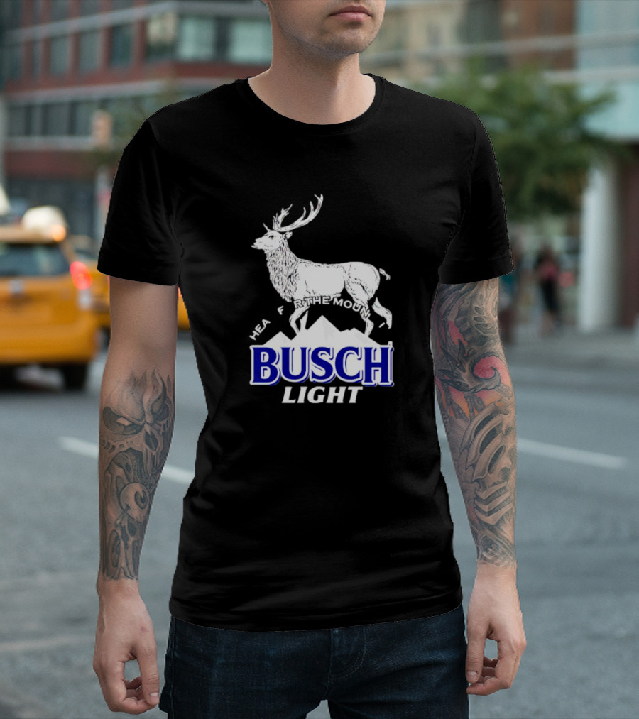 Busch Light Head For The Mountains Deer And Peaks T-Shirt