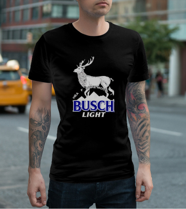 Busch Light Head For The Mountains Deer And Peaks T-Shirt