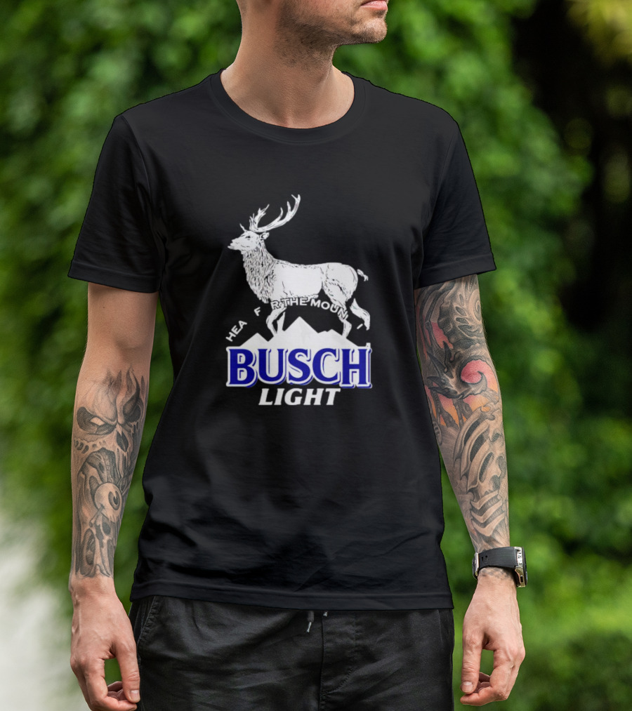 Busch Light Head For The Mountains Deer And Peaks T-Shirt