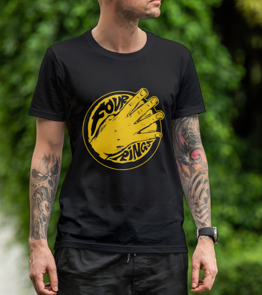 Four Rings Basketball Hand Bay Area Victory Celebrations T-Shirt