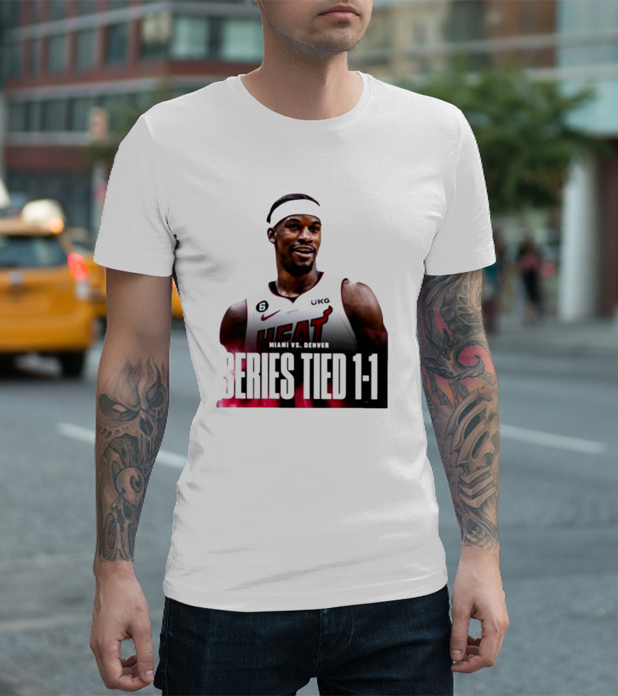 Jimmy Butler Heat Jersey Miami vs Denver Series Tied 1-1 T-Shirt
