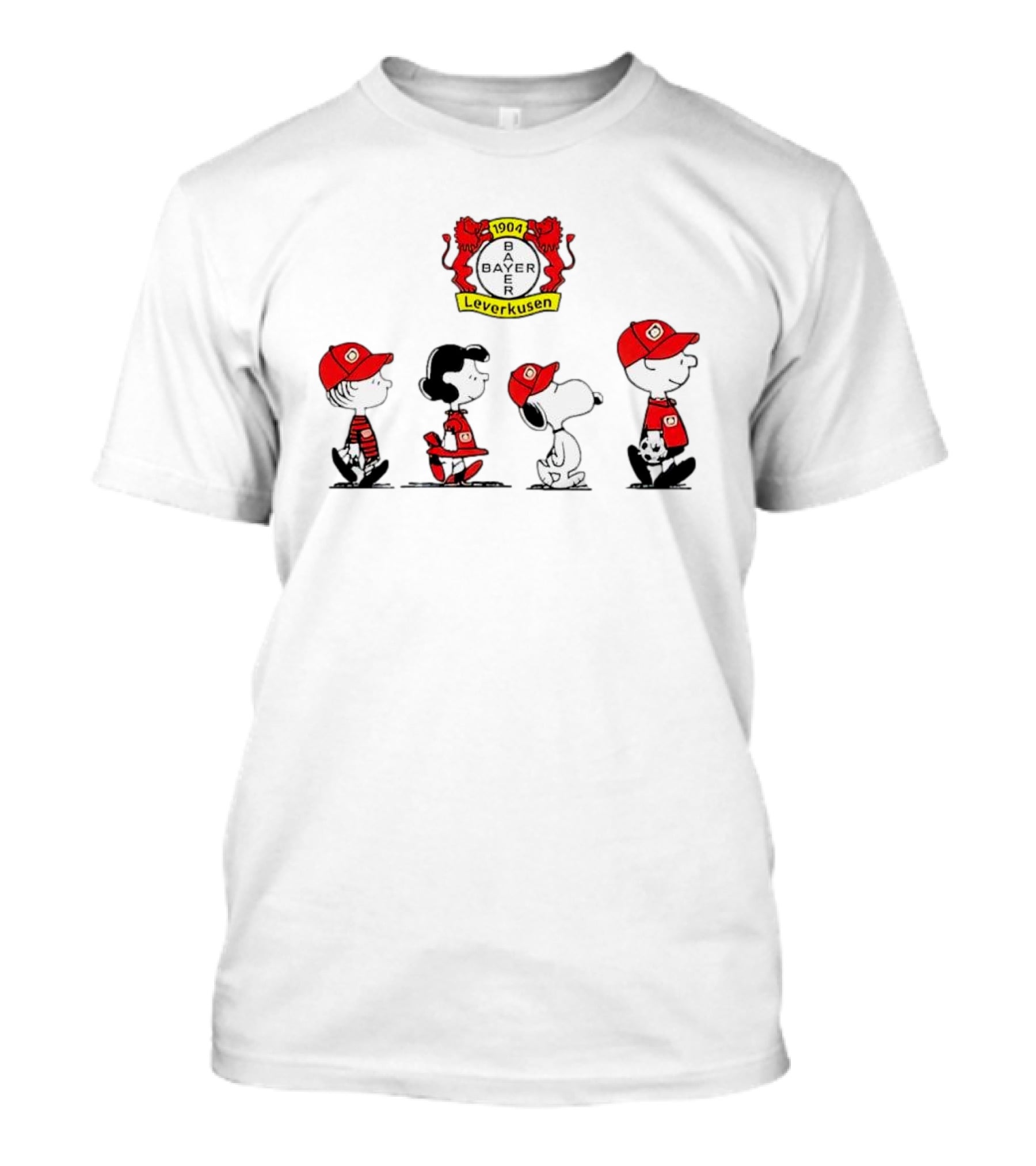 Bayer Leverkusen Peanuts Snoopy Charlie Brown Lucy Linus Soccer Fan T-Shirt