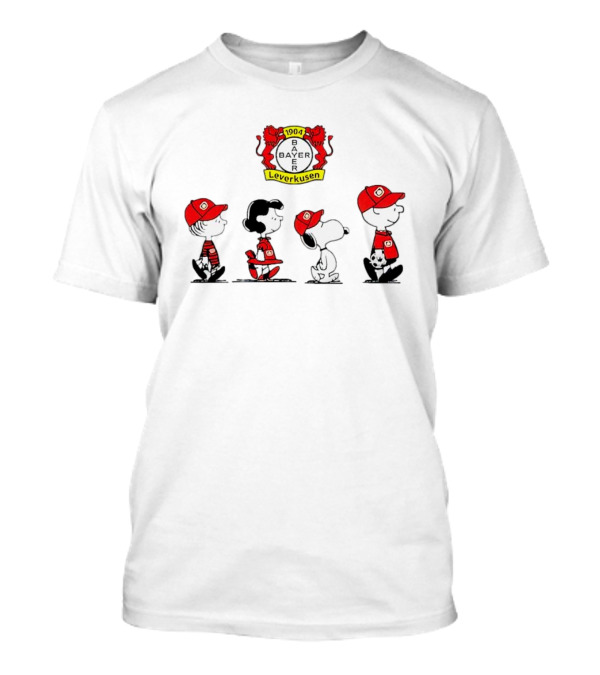 Bayer Leverkusen Peanuts Snoopy Charlie Brown Lucy Linus Soccer Fan T-Shirt