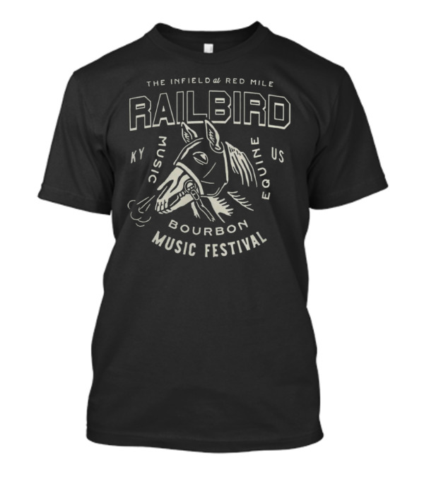 Railbird Music Festival KY Bourbon Equine Skeleton The Infield At Red Mile T-Shirt