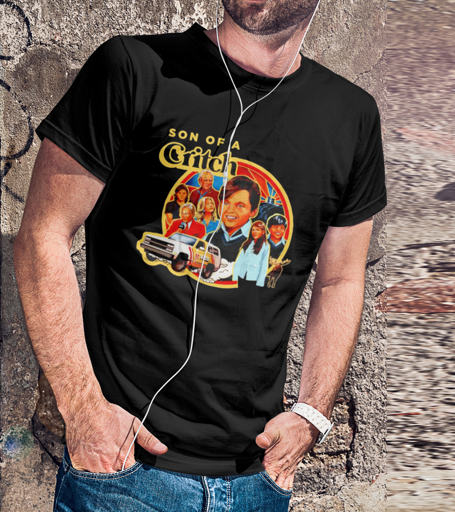 Son Of A Critch Family Adventure With Classic Car And Moose T-Shirt