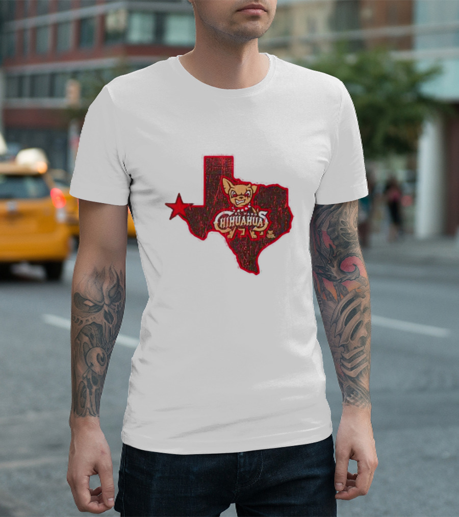 El Paso Chihuahuas Texas Map Star T-Shirt