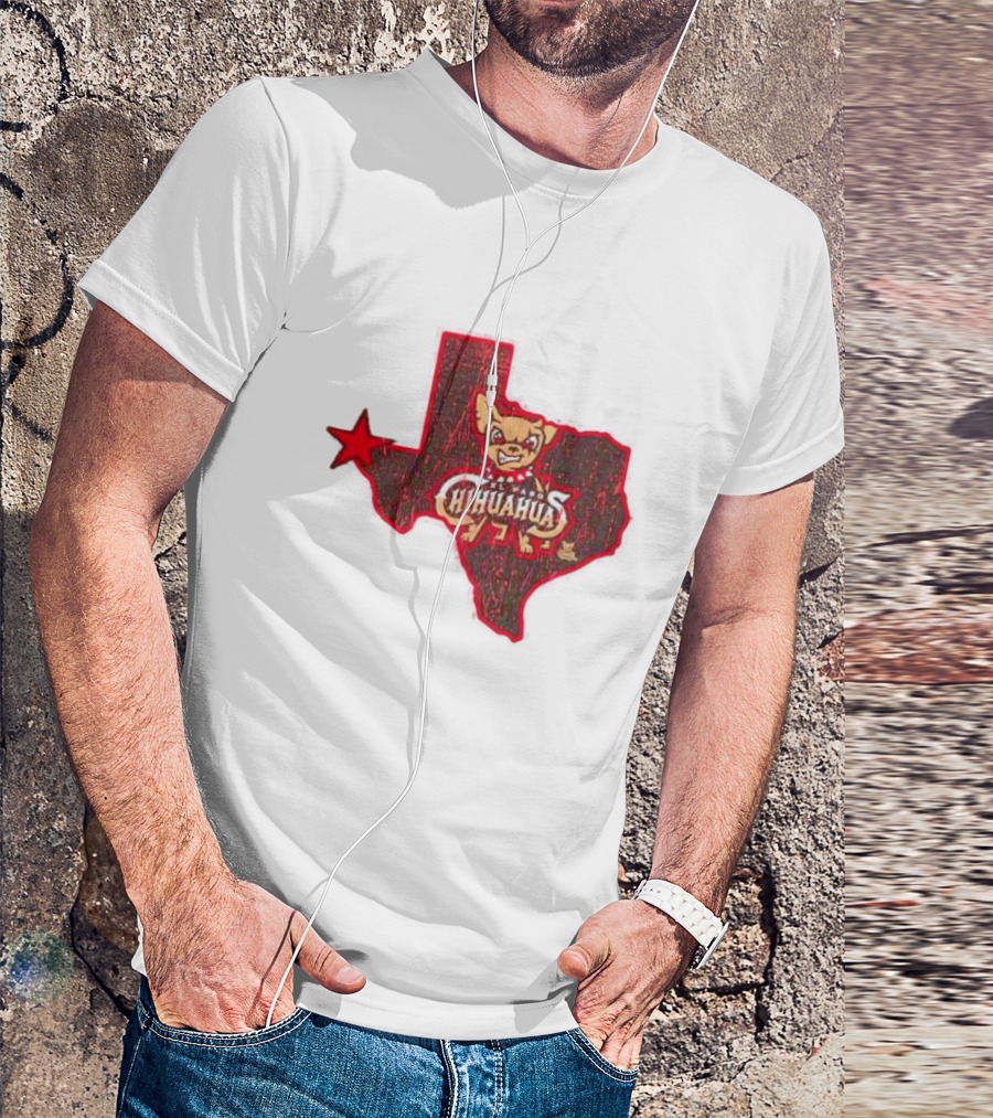 El Paso Chihuahuas Texas Map Star T-Shirt