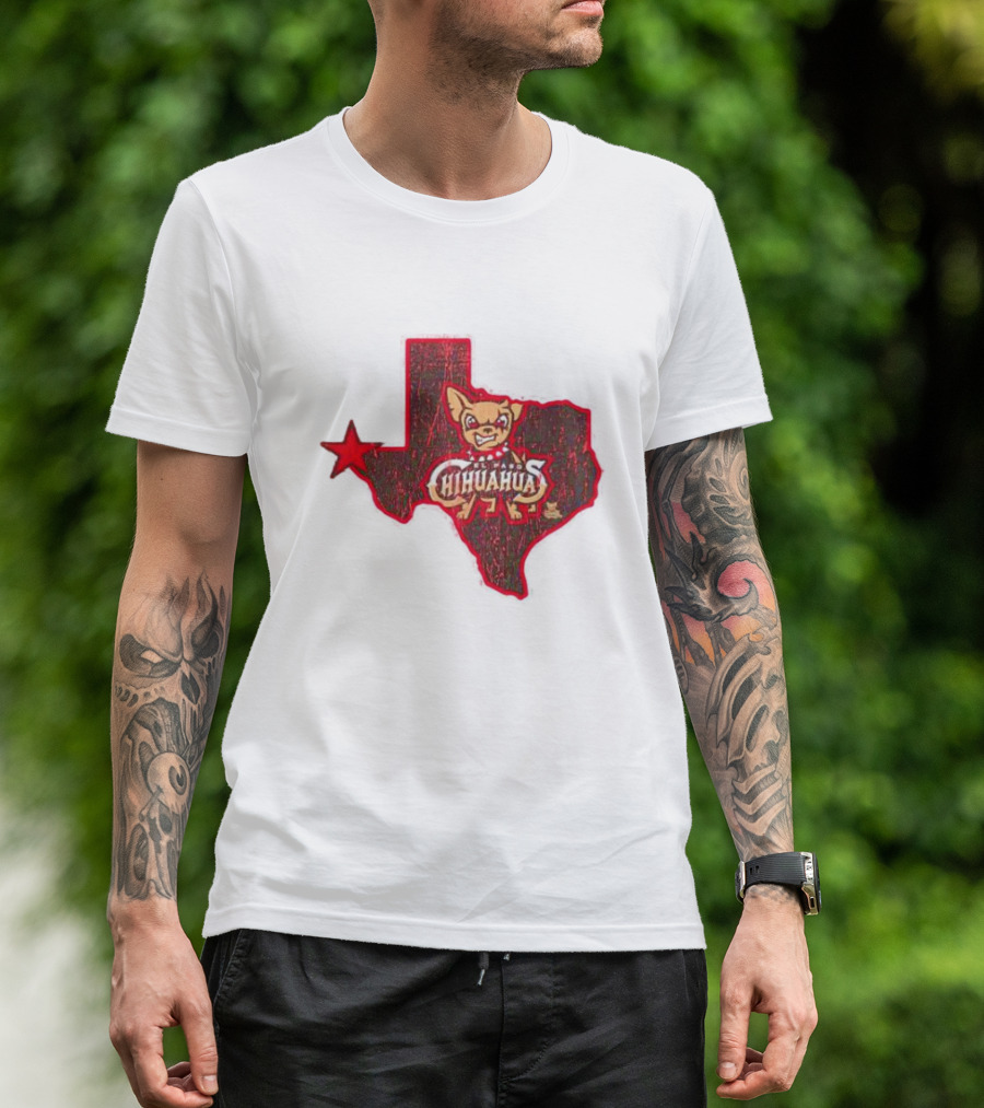 El Paso Chihuahuas Texas Map Star T-Shirt