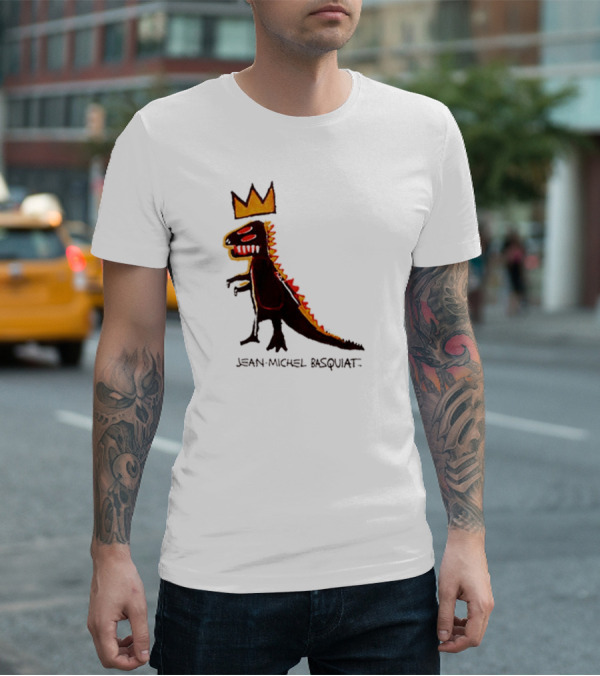Jean Michel Basquiat Dinosaur Crown Iconic T-Shirt