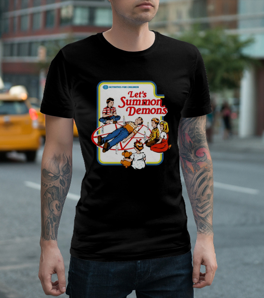 Activities for Children Let's Summon Demons Retro Game Scene T-Shirt