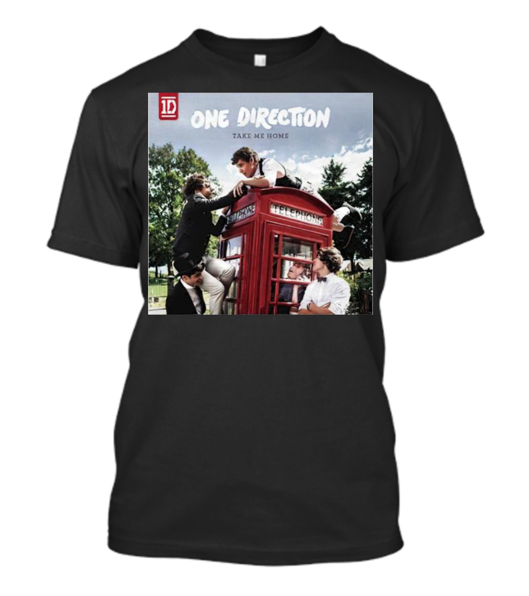 One Direction Take Me Home Red Telephone Booth Scene T-Shirt